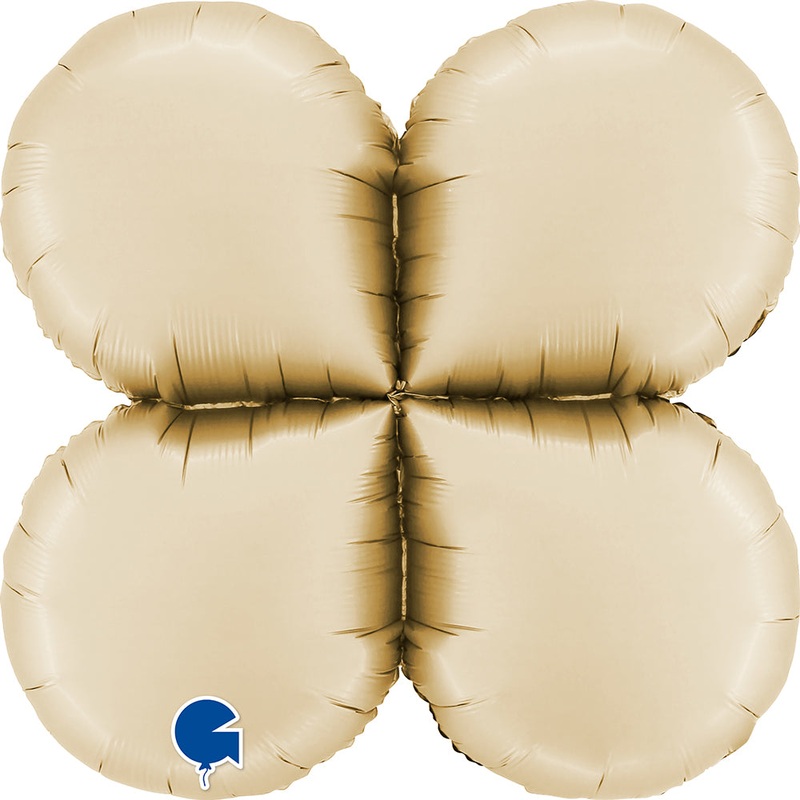 26" (36" Deflated) Standup Base Drops Maxi Satin Cream Foil Balloon