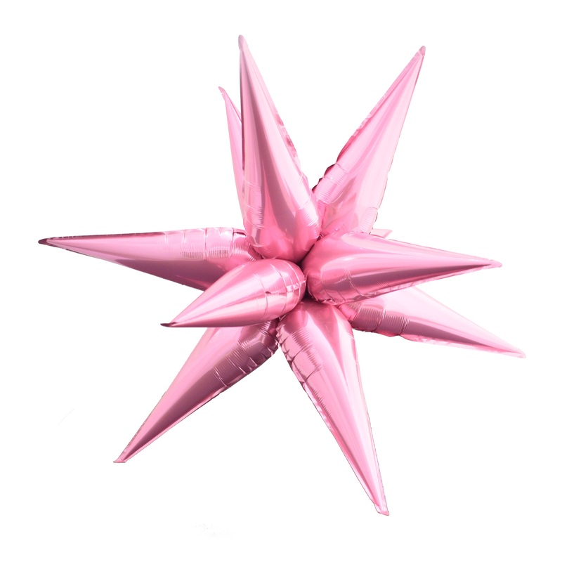 27.5" Colour Wheel Brand Foil Starburst Balloon Light Pink