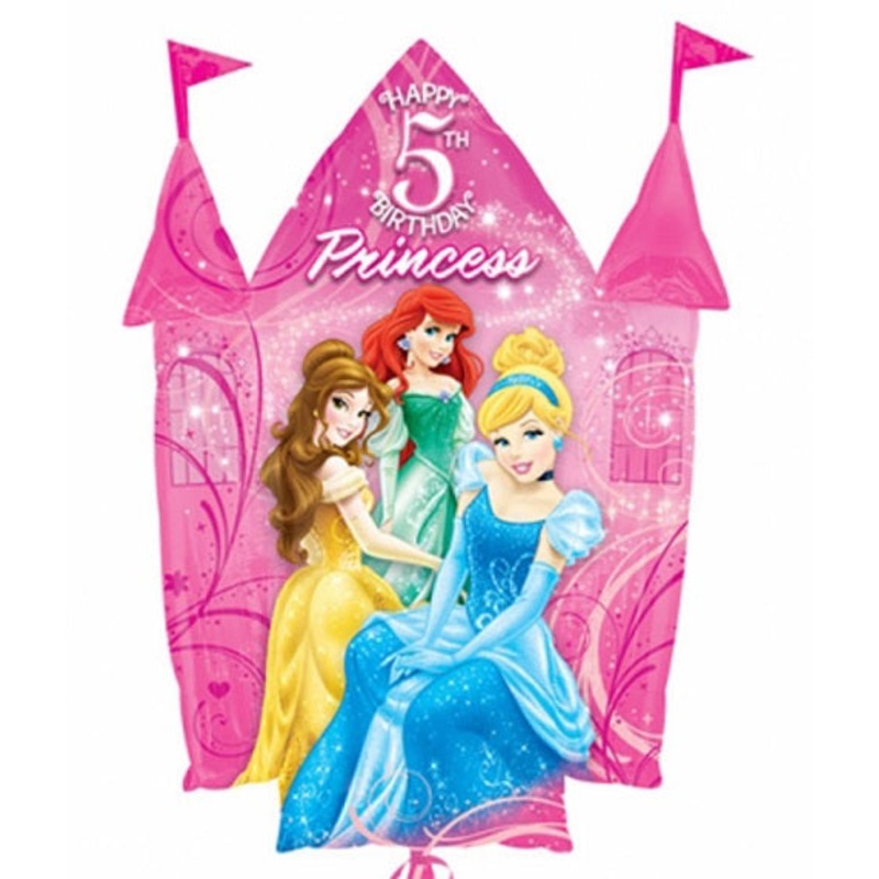 35" Disney Princesses 5th Birthday Castle Balloon