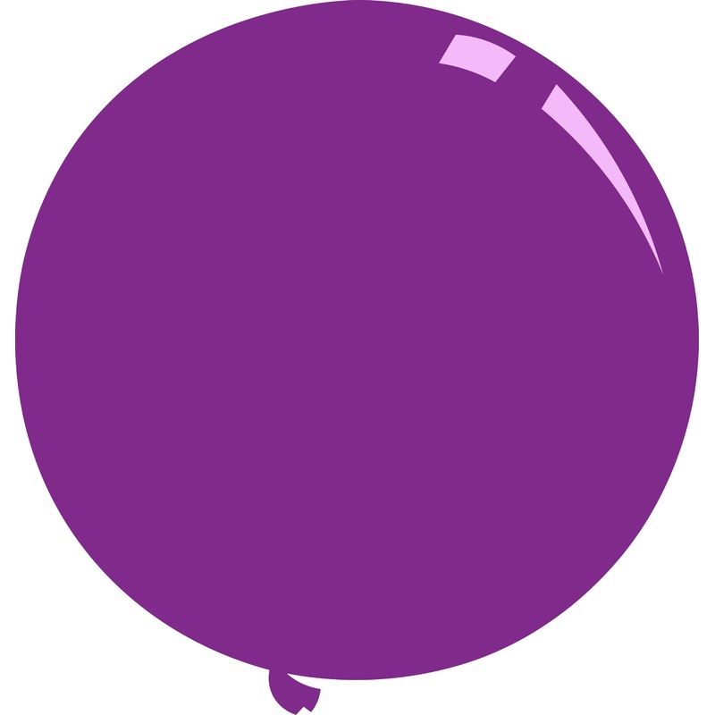 36" Standard Purple Decomex Latex Balloons (5 Per Bag)