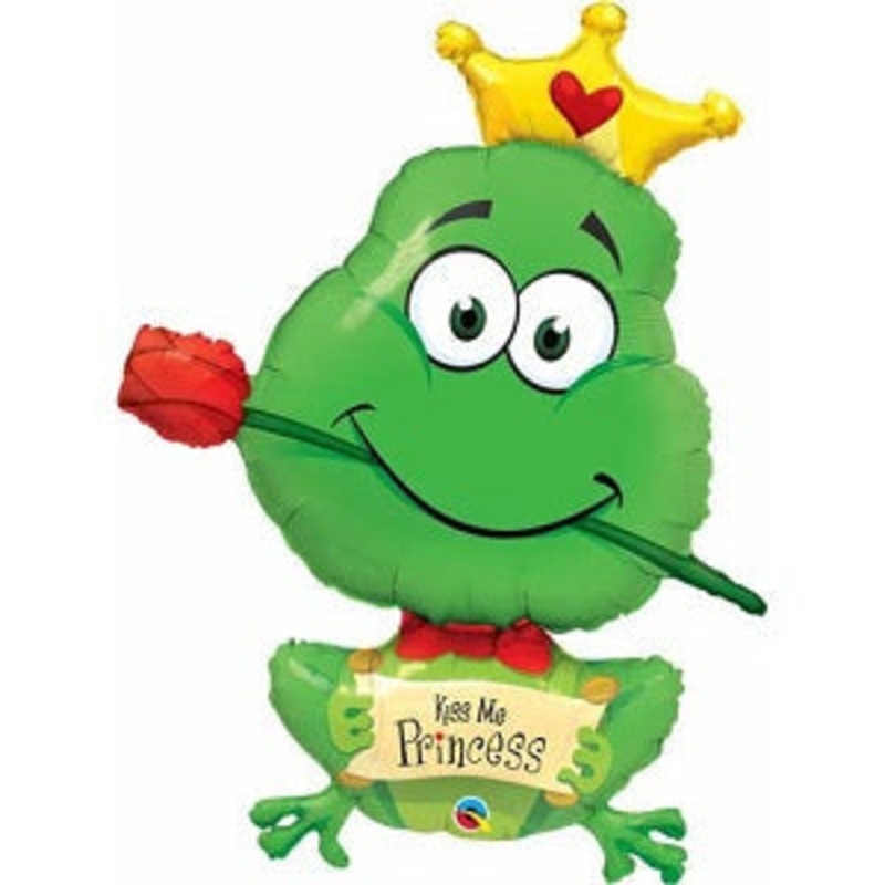 39" Frog Kiss Me Princess Balloon