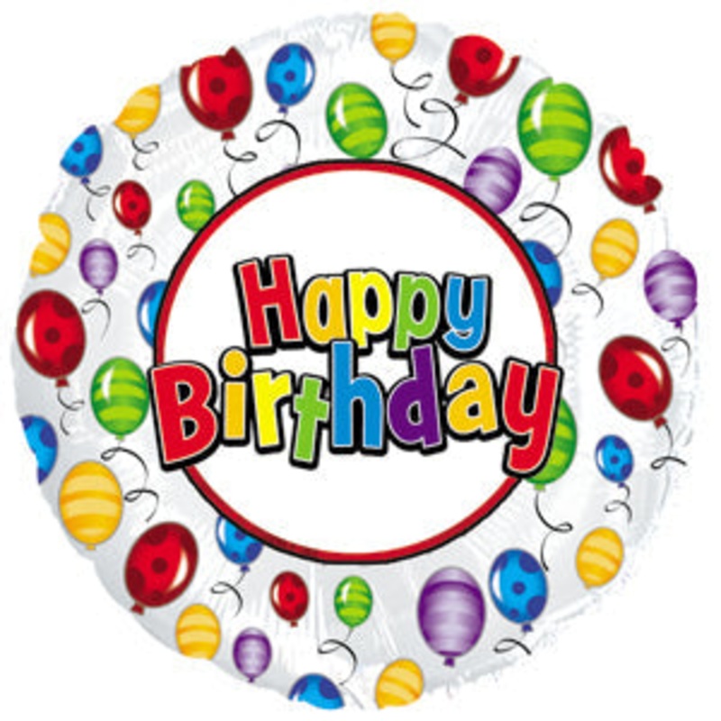 4.5" Airfill Only Happy Birthday Day Balloon Release Balloon