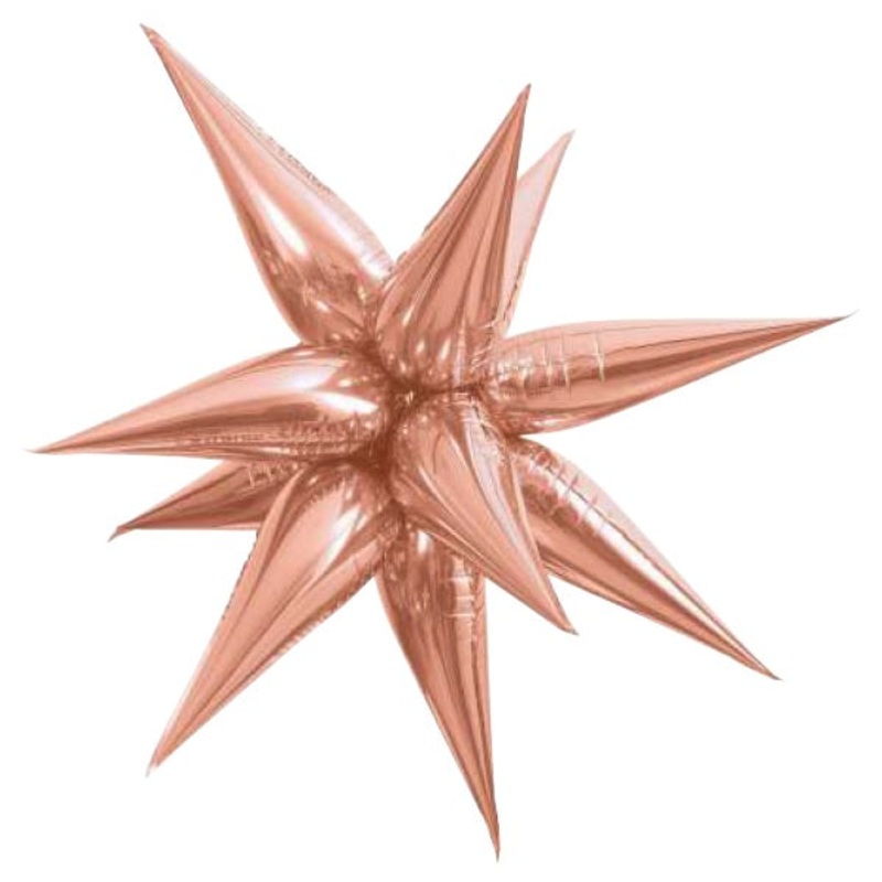 40" Rose Gold Jumbo Star-Burst Balloon Airfill Only