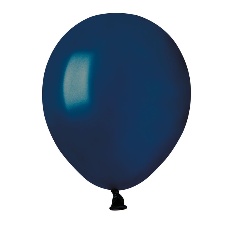 5" Gemar Latex Balloons (Bag of 100) Standard Navy