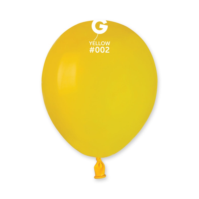 5" Gemar Latex Balloons (Bag of 100) Standard Yellow
