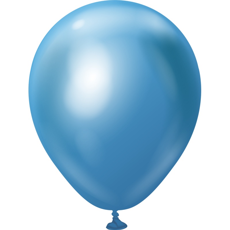 5" Kalisan Latex Balloons Mirror Blue (50 Per Bag)