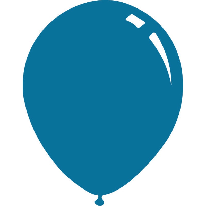 5" Standard Ocean Blue (Caribbean Blue) Decomex Latex Balloons (100 Per Bag)