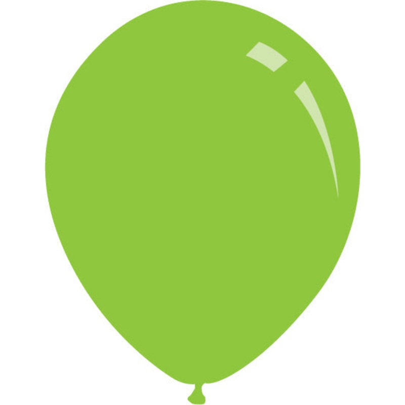 9" Deco Lime Green Decomex Latex Balloons (100 Per Bag)