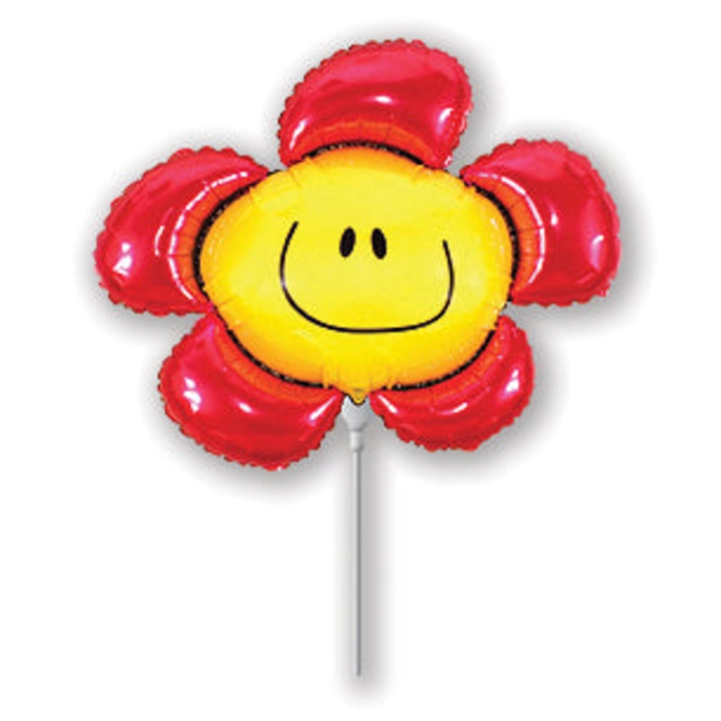 Airfill Only Red Flower Balloon