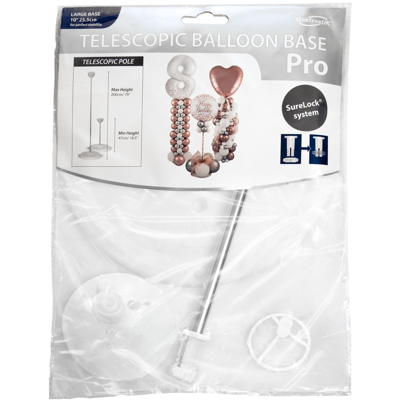 10" Premium Pro Version Telescopic Large Base Balloon Stand with Sure Lock System