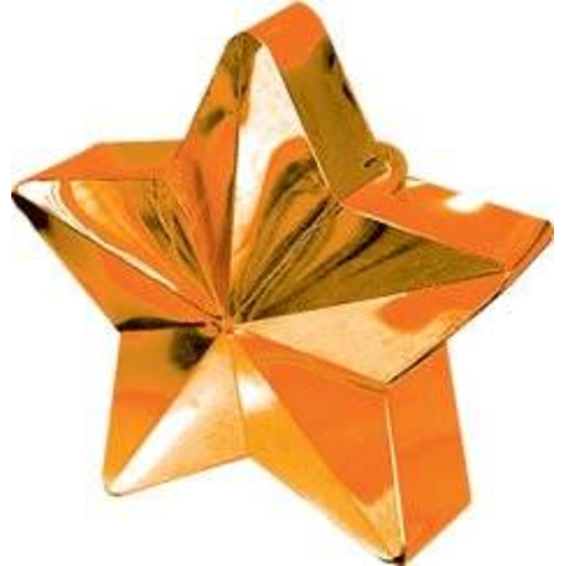 150 Gram/6 oz Star Balloon Weight - Orange