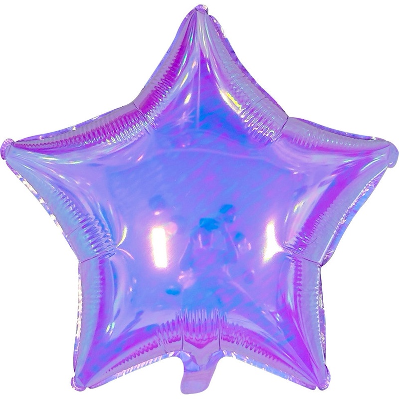 19" Airfill Decor Only Pearl Lustrous Iridescent Purple Star Balloon