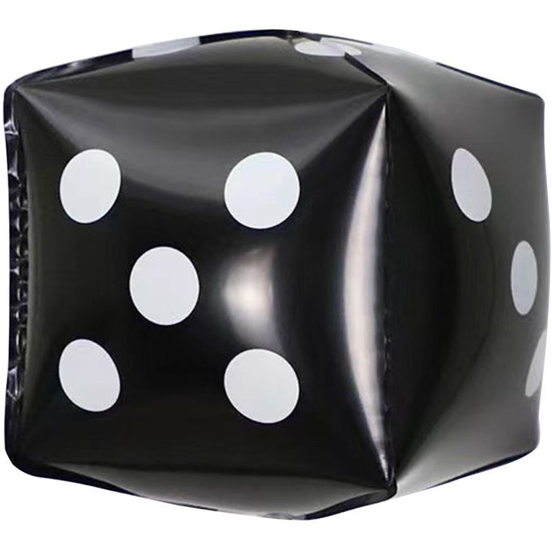 22" Black Dice Casino Foil Balloon