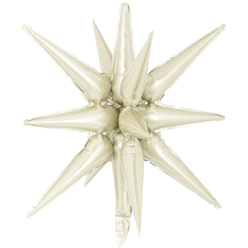22" Decochamp Brand Starburst Latte Foil Balloon