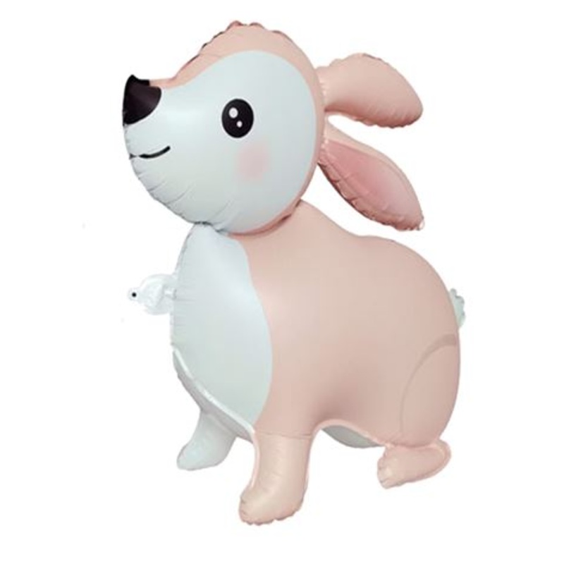 23" Airfill Only Easter Matte Maca Pink Standing/Sitting Matte Rabbit/Bunny Foil/Mylar Balloon