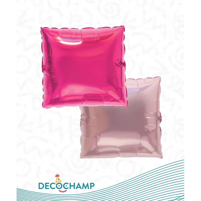 24" Decochamp Brand Deco Square (2 Balloons Per Package) Hot Pink & Baby Pink Balloon