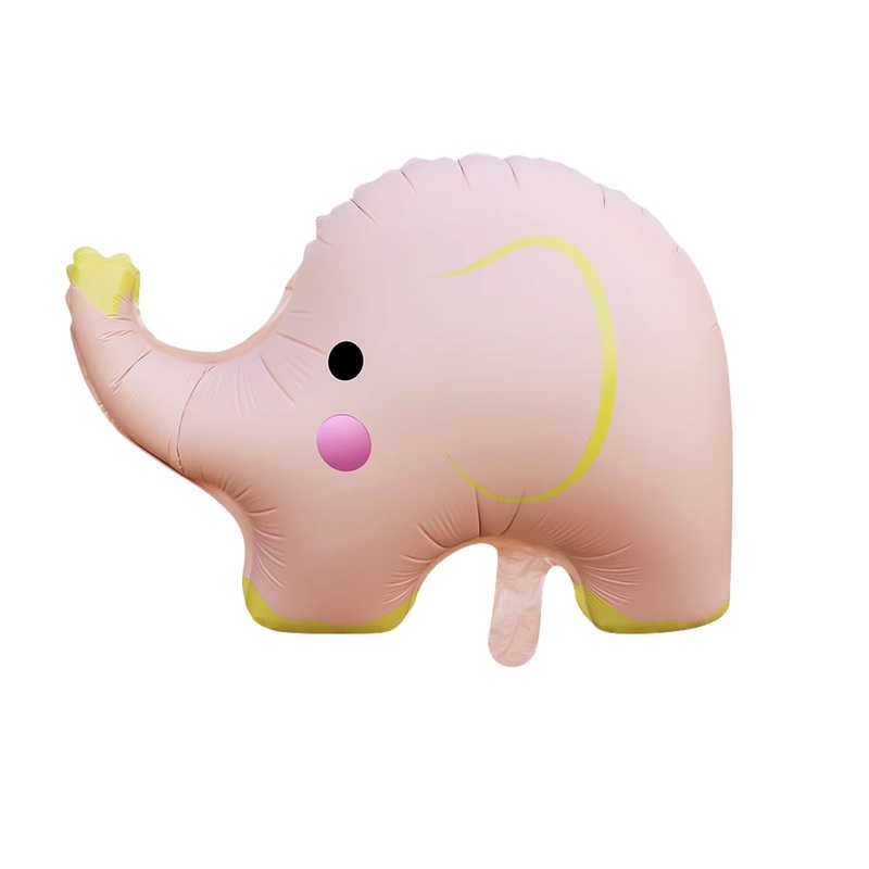 24" Matte Pink Minimalistic Elephant Foil Balloon