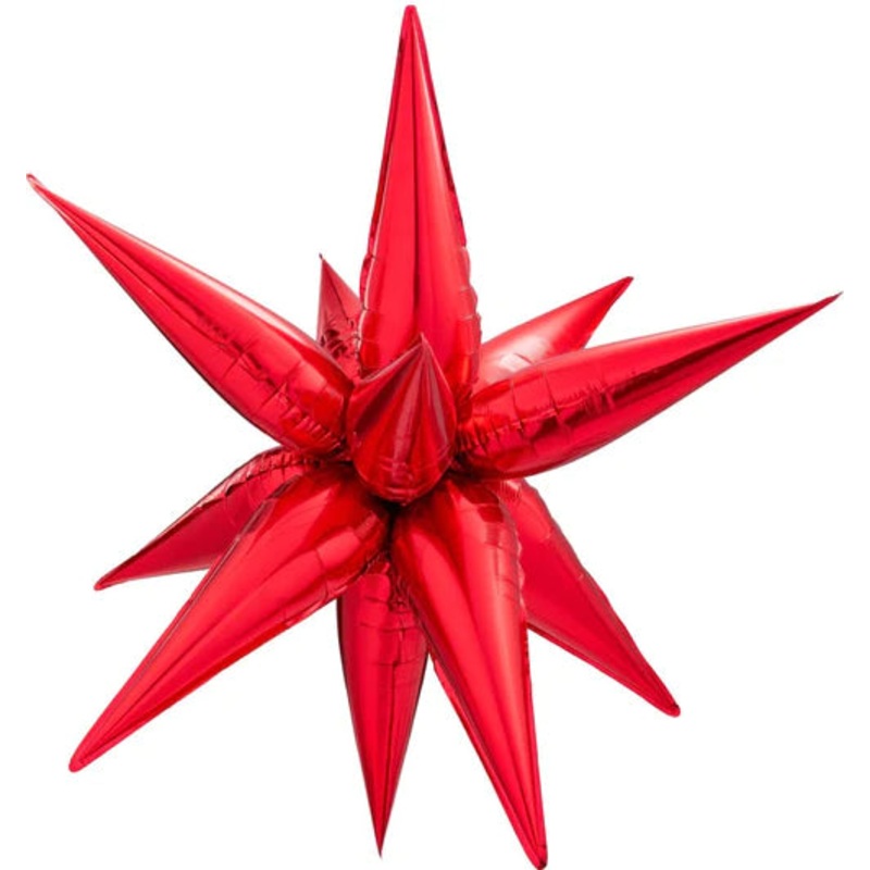 26" Decochamp Brand Starburst Red Foil Balloon