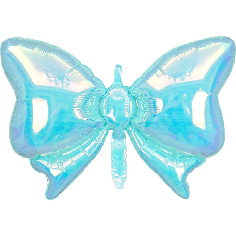 29" Airfill Only Iridescent Blue Bowknot Balloon