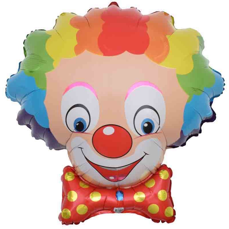 31" Clown With Wig Foil Balloon
