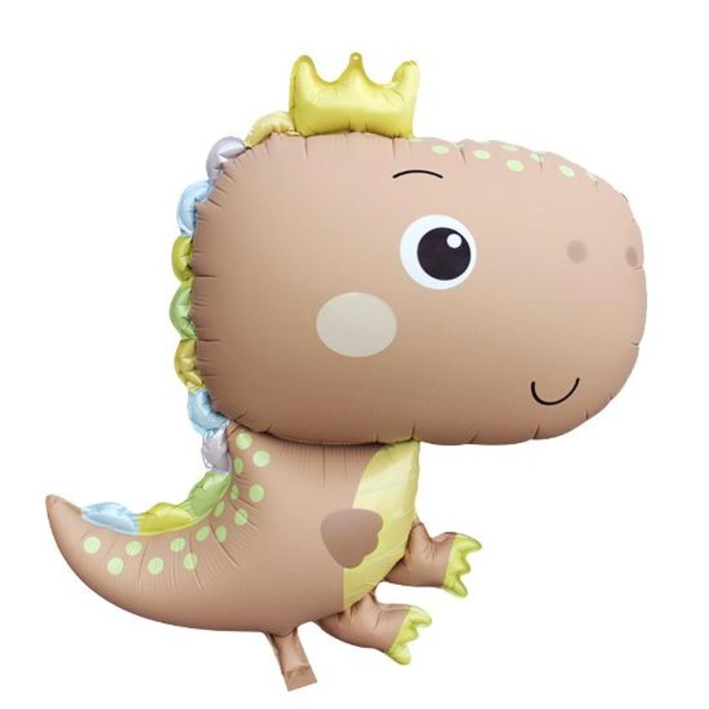 32" Matte Baby Dino Foil Balloons Brown