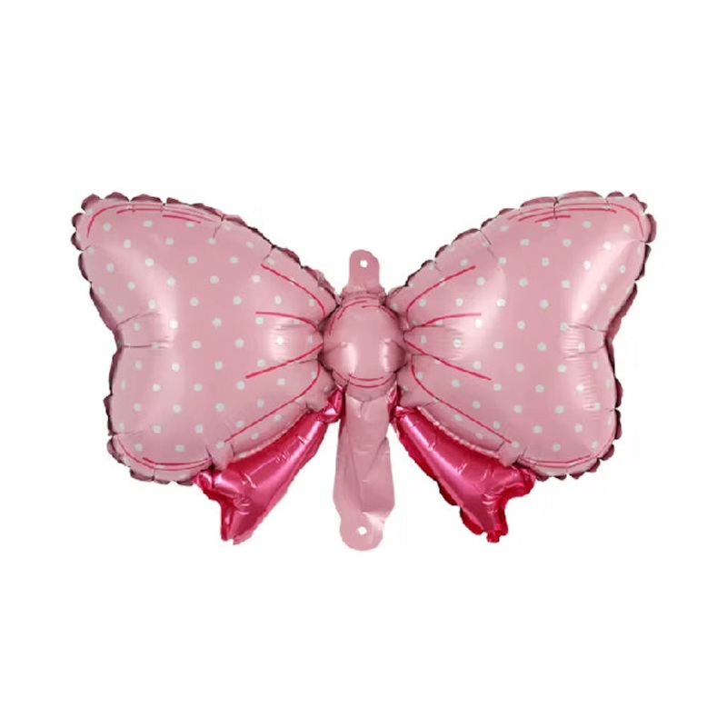 34" Pink Red Bows Bowknot with Polka Dots Foil Balloon