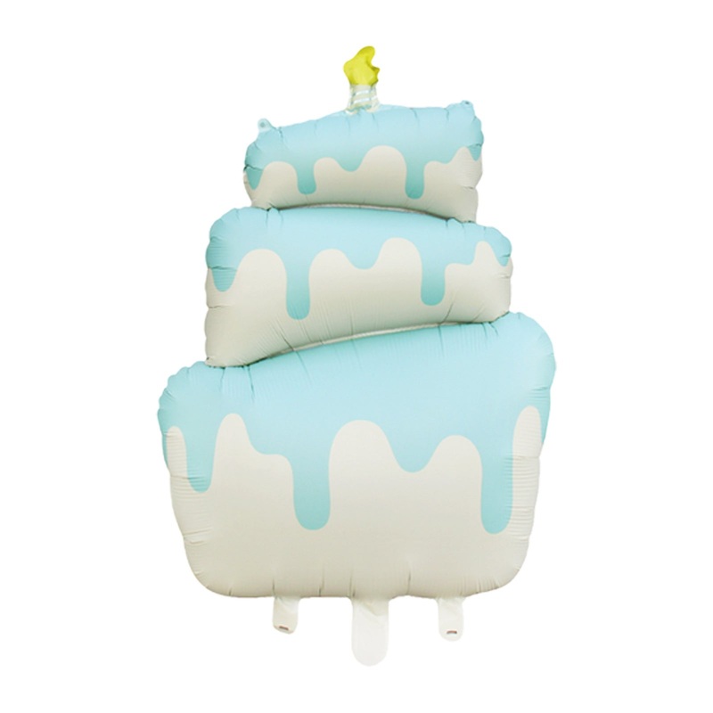 37" Matte Cake Foil Balloons Blue