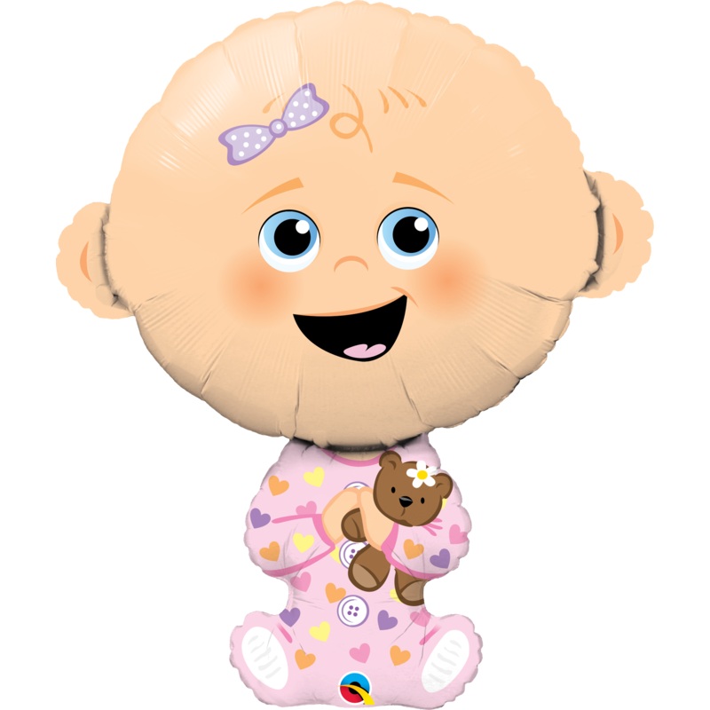 38" Shape Packaged Baby Girl Balloon