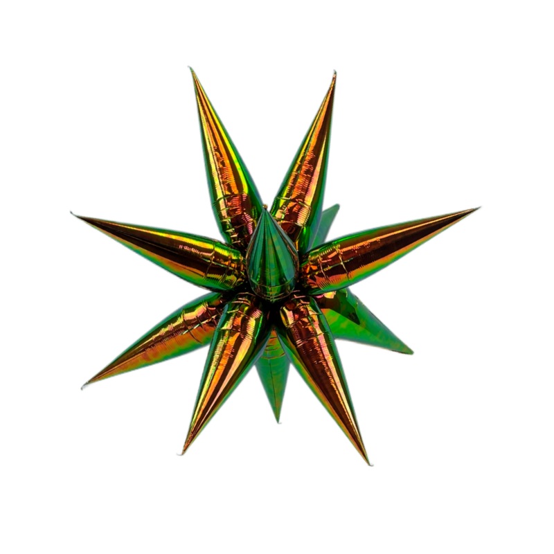 40" Colour Wheel Brand Foil Starbust Red and Green