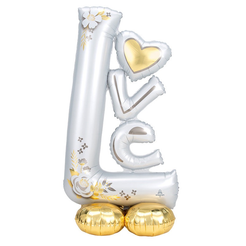 58" Airfill Only Airloonz Consumer Inflatable L-O-V-E Wedding Foil Balloon