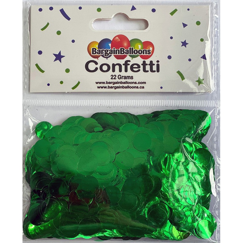 Balloon Confetti Dots 22 Grams Foil Green 1CM-Round
