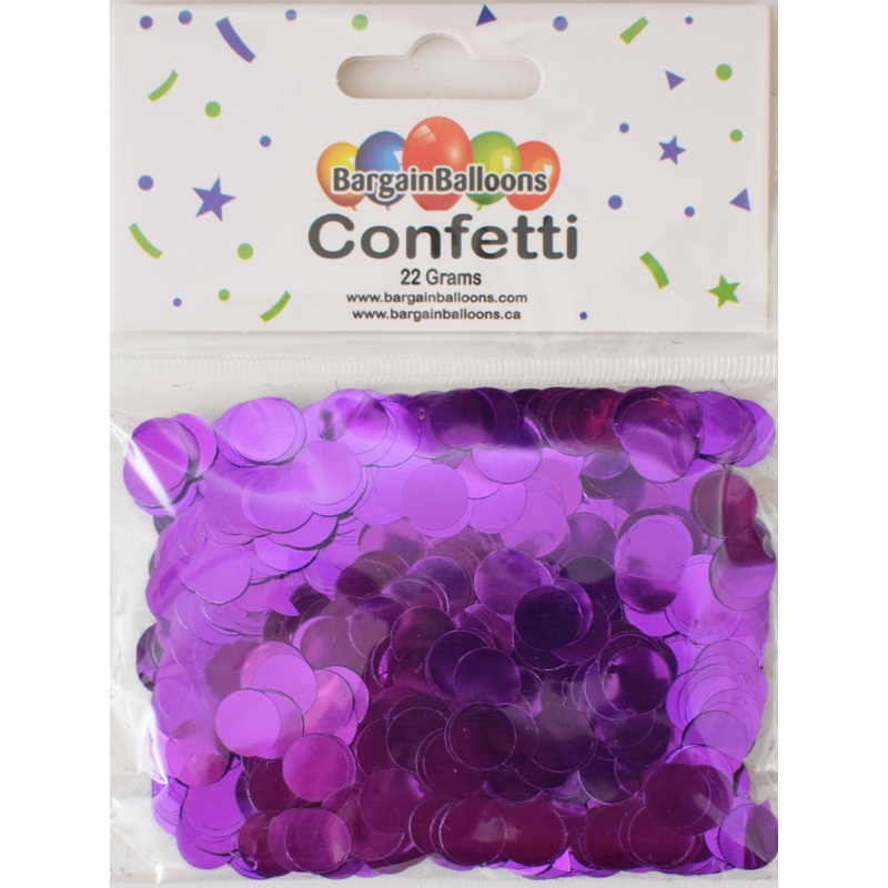 Balloon Confetti Dots 22 Grams Foil Purple 1CM-Round