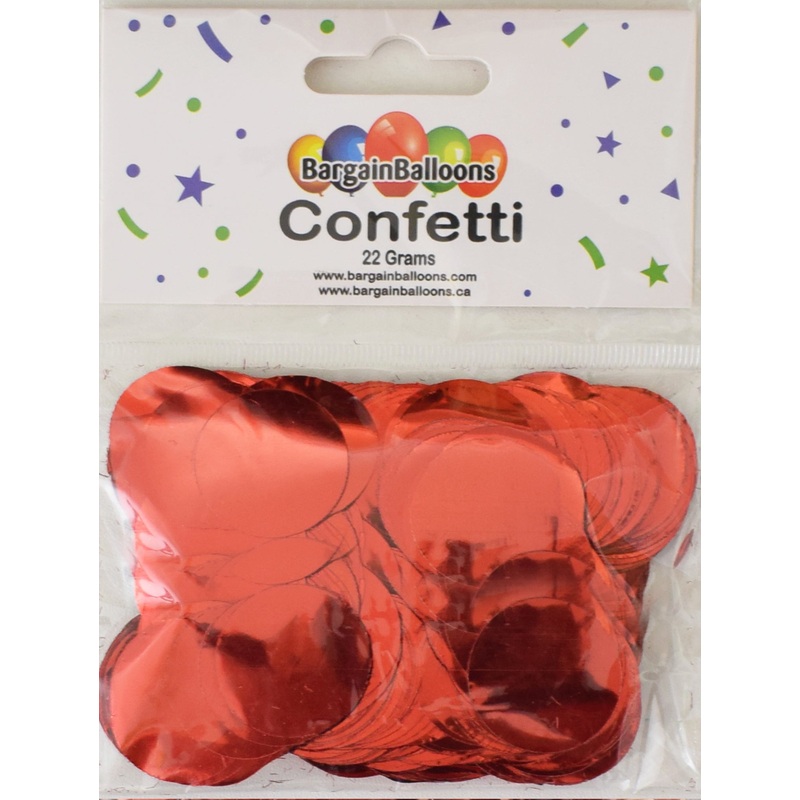 Balloon Confetti Dots 22 Grams Foil Red 2.5CM-Round