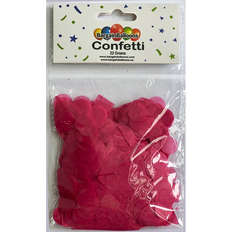 Balloon Confetti Dots 22 Grams Tissue Fuchsia/Rose 1.5CM-Round