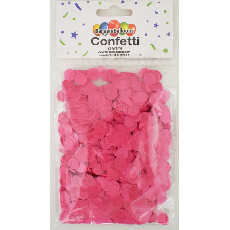 Balloon Confetti Dots 22 Grams Tissue Fuchsia/Rose 1CM-Round