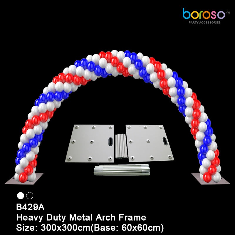 Borosino Big Metal Balloon Arch Kit (24" X 24"). Recommended for Indoor Use Only