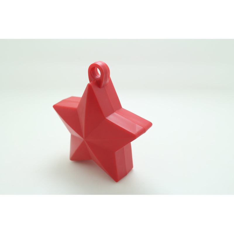 Solid Color Star Balloon Weights-Red