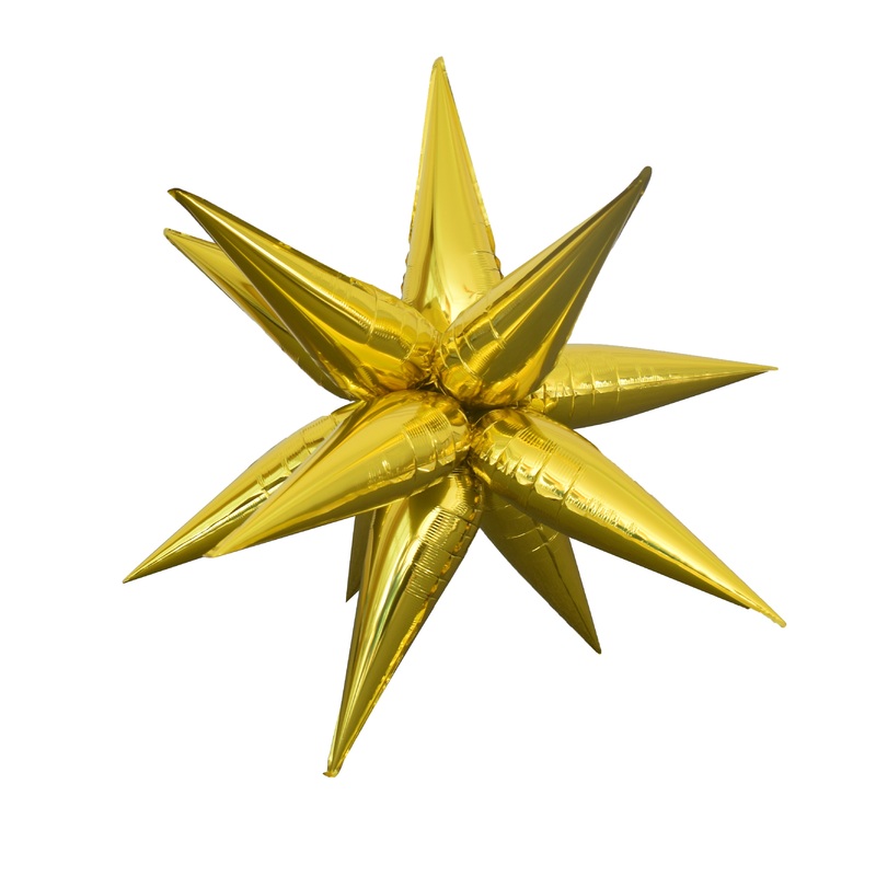 27.5" Colour Wheel Brand Foil Starburst Balloon Gold