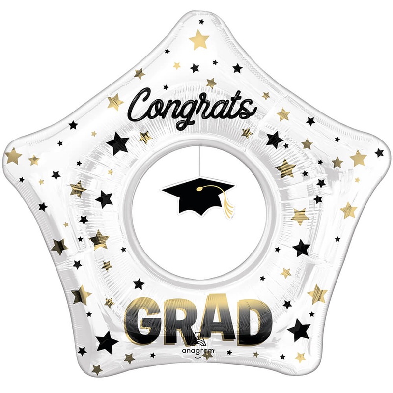 45" Jumbo SuperShape Doo-Dad Diffused Ombre Grad Cap Dangler Foil Balloon