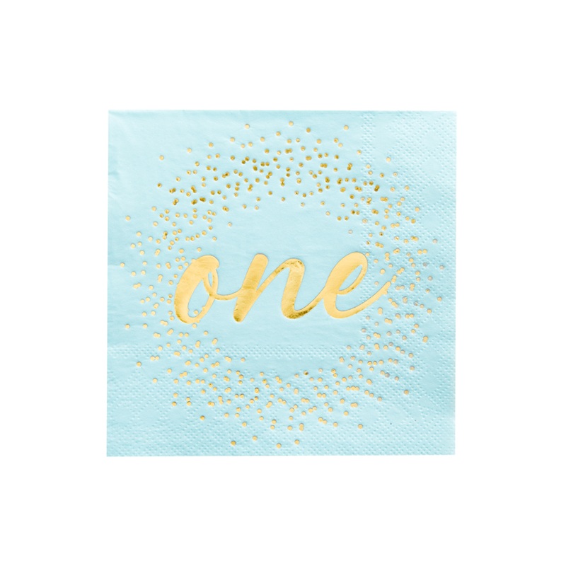 Blue Onederland Cocktail Napkins