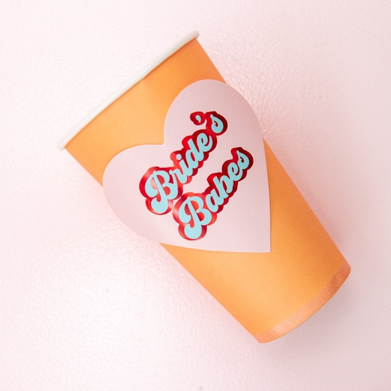 Bride's Babes Highball Heart Cups