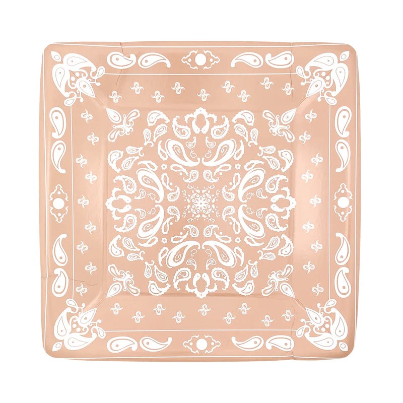 Champagne Bandana Dinner Plates