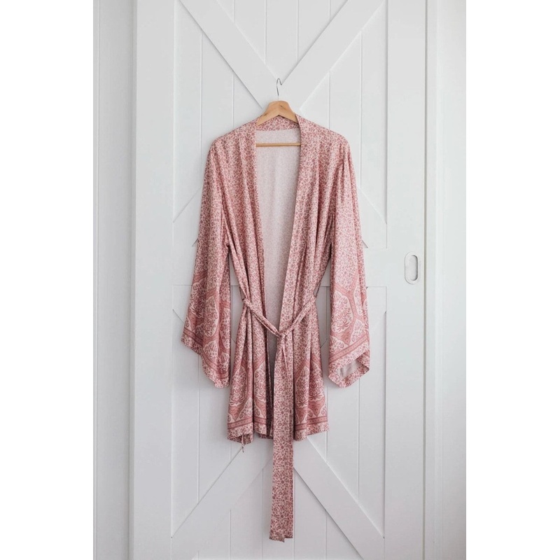 Daisy Kimono Robe Dusty Pink