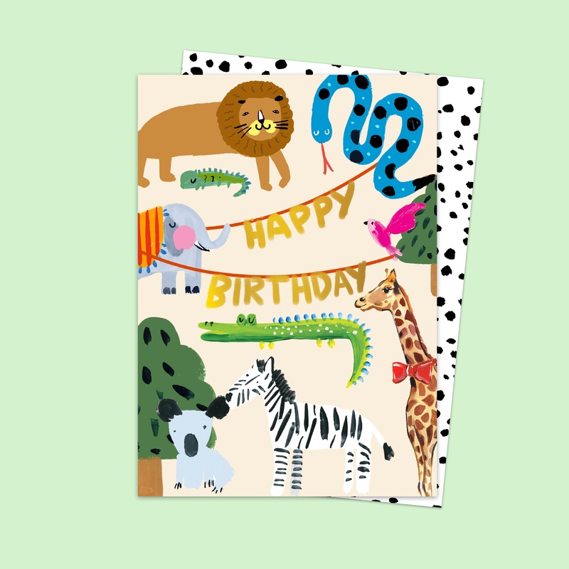 Jungle Friends Birthday Card