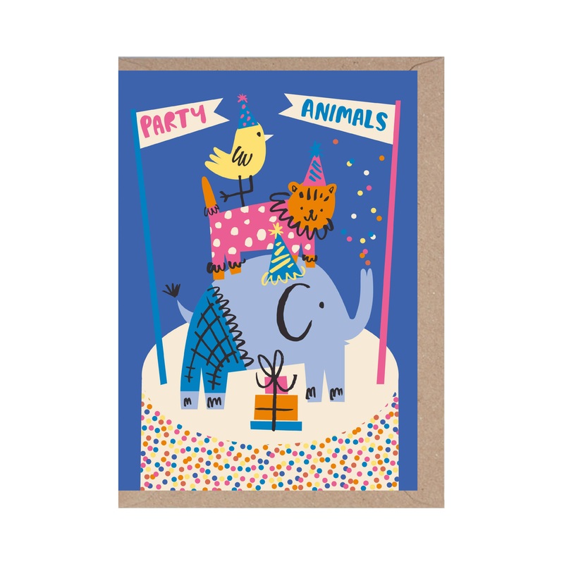 "Party Animals" Cute Birthday Card