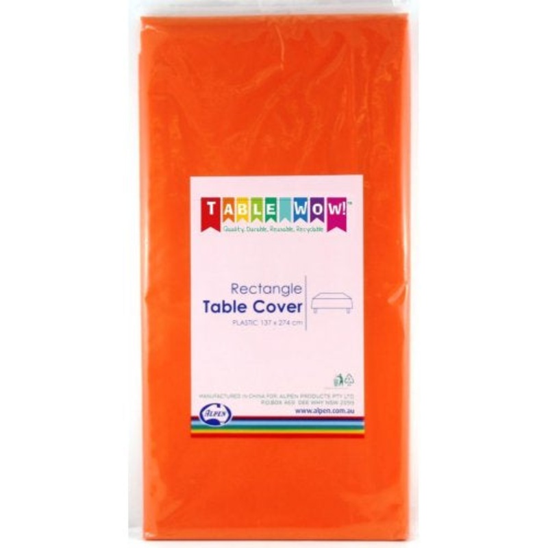 Plastic Table Cover - Orange