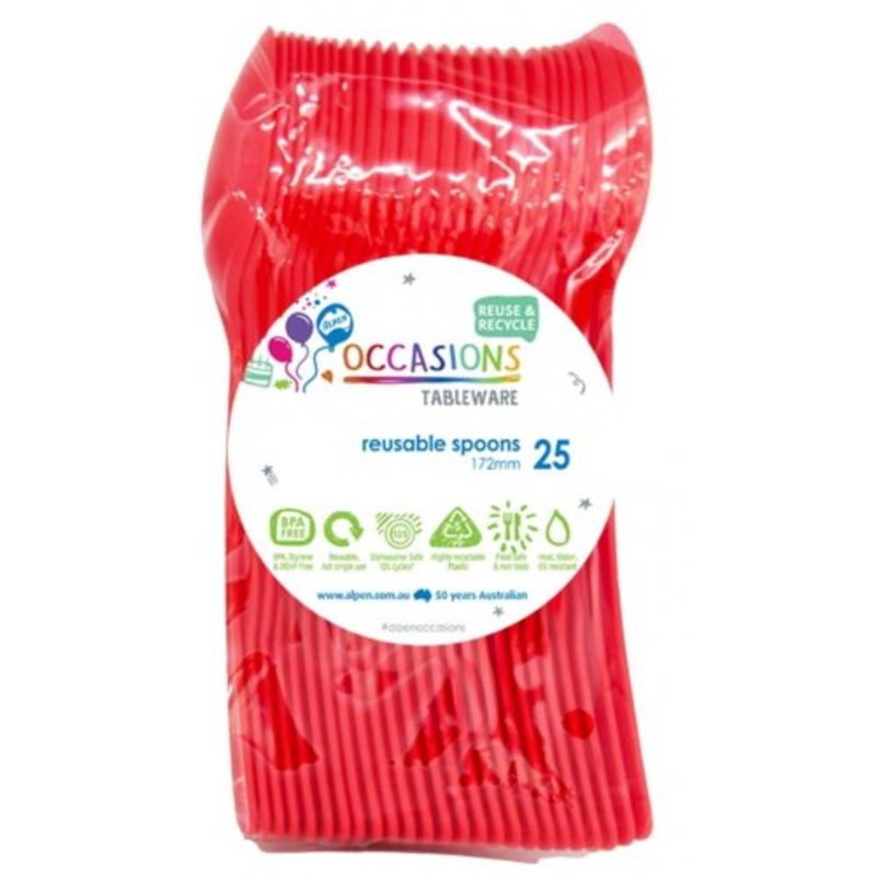 Red Spoons (20 Pack)