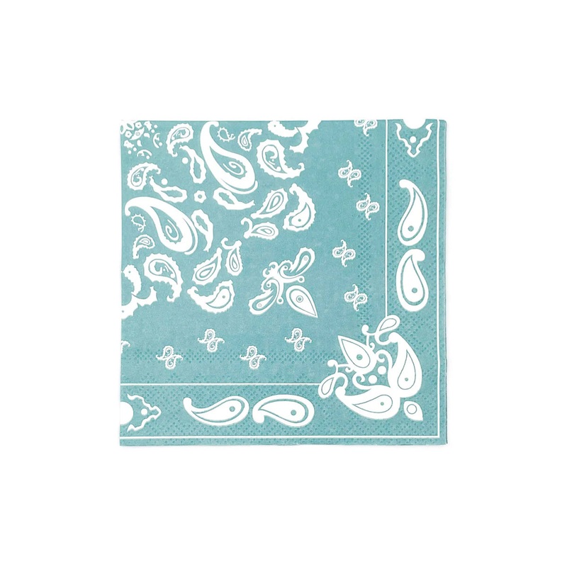 Turquoise Bandana Cocktail Napkins