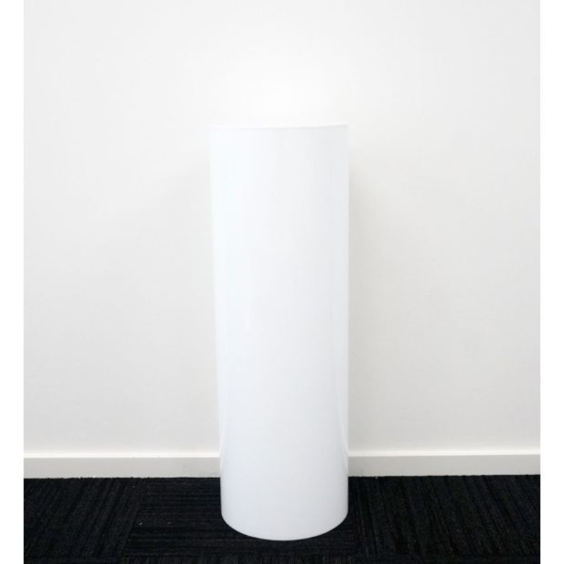White Cylinder Cake Stand Plinth HIRE