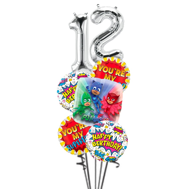 Any Two Number PJ Mask You're My SuperHero Birthday Bouquet